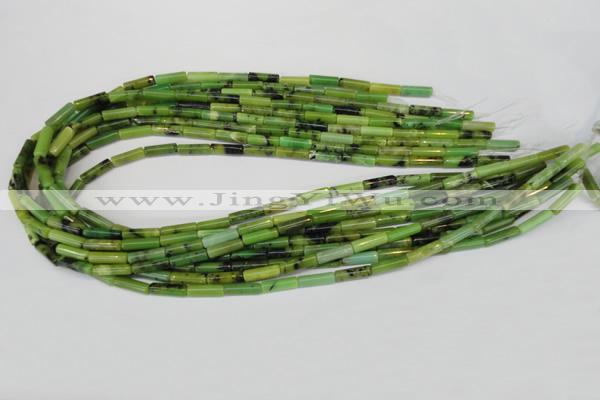 CAU46 15.5 inches 4*13mm tube Australia chrysoprase beads wholesale