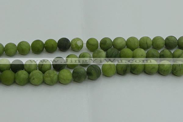 CAU514 15.5 inches 12mm round matte Chinese chrysoprase beads