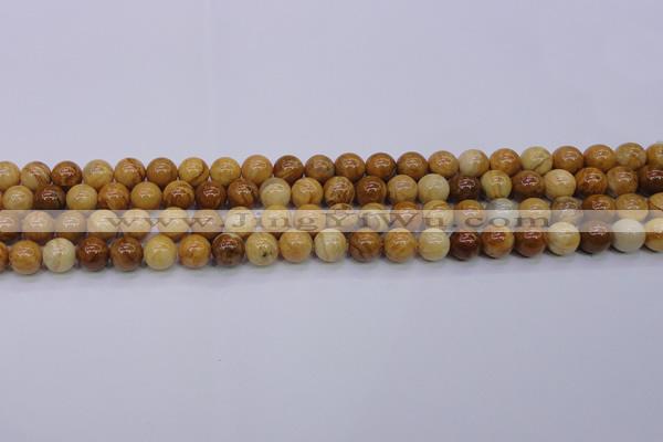 CAY03 15.5 inches 8mm round African yellow jasper beads wholesale