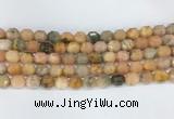 CBBS03 15 inches 8mm faceted prism peach calcite beads wholesale