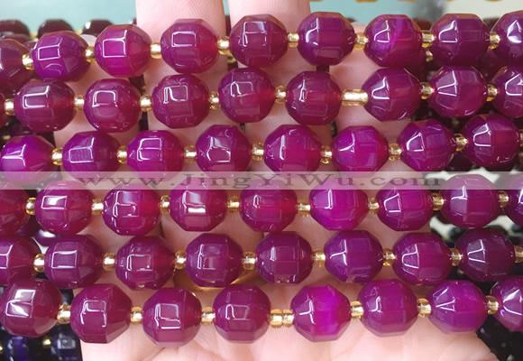 CBBS156 15 inches 10mm faceted prism agate beads wholesale