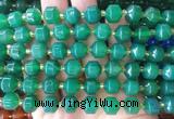 CBBS159 15 inches 10mm faceted prism agate beads wholesale
