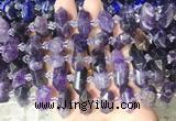 CBBS193 Centre drilled 7*16mm - 11*25mm hexahedral prism amethyst beads wholesale CBBS193 Centre drilled 7*16mm - 11*25mm hexahedral prism amethyst beads wholesale