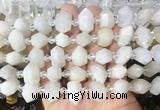 CBBS199 Centre drilled 7*16mm - 11*25mm hexahedral prism moonstone beads wholesale CBBS199 Centre drilled 7*16mm - 11*25mm hexahedral prism moonstone beads wholesale