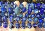 CBBS200 Centre drilled 7*16mm - 11*25mm hexahedral prism lapis lazuli beads wholesale CBBS200 Centre drilled 7*16mm - 11*25mm hexahedral prism lapis lazuli beads wholesale