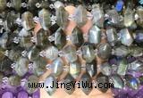 CBBS205 Centre drilled 7*16mm - 11*25mm hexahedral prism labradorite beads wholesale
