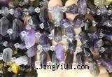 CBBS209 Top drilled 7*16mm - 11*25mm hexahedral prism amethyst beads wholesale CBBS209 Top drilled 7*16mm - 11*25mm hexahedral prism amethyst beads wholesale
