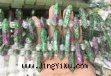 CBBS65 15 inches 8*30mm - 9*33mm hexahedral prism ruby zoisite beads