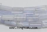 CBC07 15.5 inches 8*12mm rectangle blue chalcedony beads wholesale