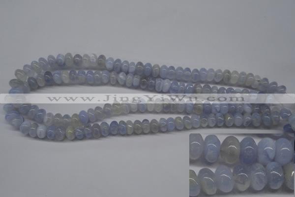 CBC21 15.5 inches 6*10mm rondelle blue chalcedony beads wholesale