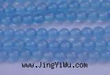 CBC250 15.5 inches 4mm A grade round ocean blue chalcedony beads