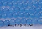 CBC251 15.5 inches 6mm A grade round ocean blue chalcedony beads