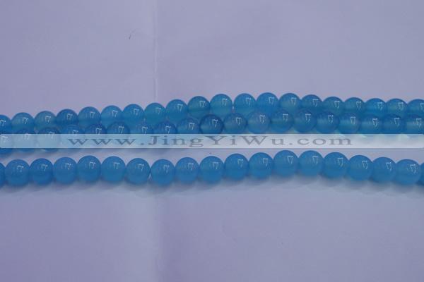 CBC252 15.5 inches 8mm A grade round ocean blue chalcedony beads