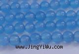 CBC261 15.5 inches 6mm AA grade round ocean blue chalcedony beads