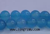 CBC262 15.5 inches 8mm AA grade round ocean blue chalcedony beads