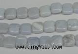 CBC36 15.5 inches 8*8mm square blue chalcedony beads wholesale