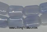 CBC40 15.5 inches 13*18mm rectangle blue chalcedony beads wholesale
