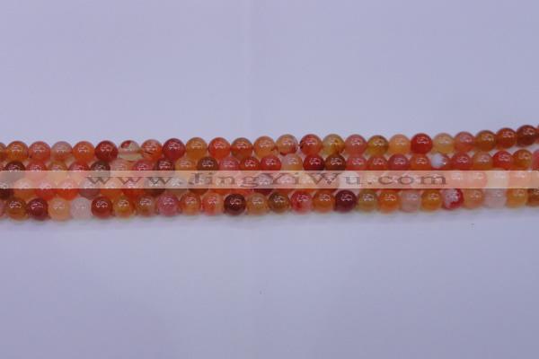 CBC410 15.5 inches 4mm AA grade round orange chalcedony beads