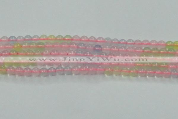 CBC420 15.5 inches 4mm round mixed chalcedony beads wholesale