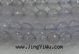 CBC435 15.5 inches 6mm faceted round purple chalcedony beads