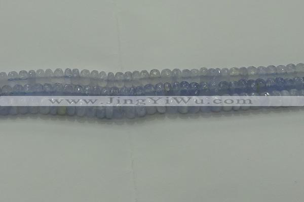 CBC446 15.5 inches 5*8mm faceted rondelle blue chalcedony beads
