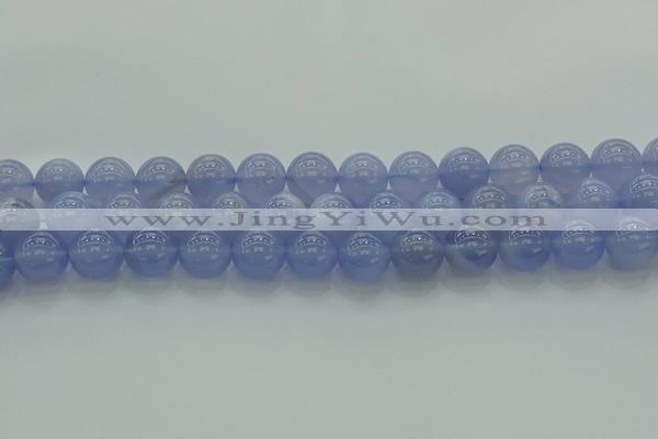 CBC454 15.5 inches 12mm round blue chalcedony beads wholesale