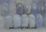 CBC466 15.5 inches 6*10mm faceted rondelle blue chalcedony beads