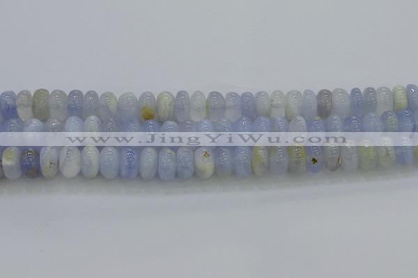 CBC472 15.5 inches 6*10mm rondelle blue chalcedony beads
