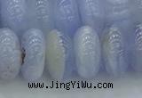CBC474 15.5 inches 8*14mm rondelle blue chalcedony beads