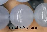 CBC737 15.5 inches 18mm round blue chalcedony beads wholesale
