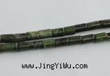 CBG07 15.5 inches 4*6mm cylinder bronze green gemstone beads
