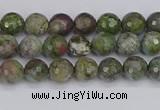 CBG100 15.5 inches 4mm faceted round bronze green gemstone beads
