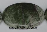 CBG33 15.5 inches 35*50mm oval bronze green gemstone beads