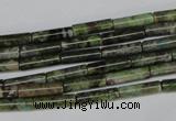 CBG75 15.5 inches 4*14mm tube bronze green gemstone beads
