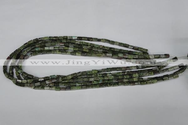 CBG76 15.5 inches 4*6mm cuboid bronze green gemstone beads