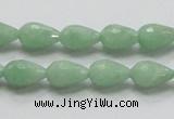 CBJ20 15.5 inches 8*12mm faceted teardrop jade beads wholesale