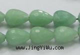 CBJ22 15.5 inches 12*16mm faceted teardrop jade beads wholesale