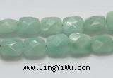 CBJ32 15.5 inches 10*10mm faceted square jade beads wholesale
