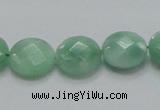 CBJ37 15.5 inches 15mm faceted flat round jade beads wholesale