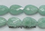 CBJ41 15.5 inches 13*18mm faceted teardrop jade beads wholesale