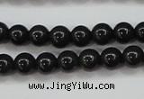 CBJ552 15.5 inches 6mm round Russian black jade beads wholesale