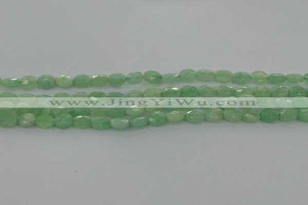 CBJ67 15.5 inches 6*8mm faceted oval jade gemstone beads