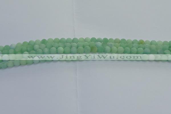 CBJ80 15.5 inches 4mm round matte jade gemstone beads wholesale