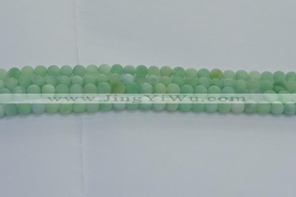CBJ81 15.5 inches 6mm round matte jade gemstone beads wholesale