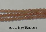 CBQ07 15.5 inches 4mm faceted round strawberry quartz beads