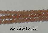 CBQ08 15.5 inches 6mm faceted round strawberry quartz beads