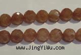 CBQ09 15.5 inches 8mm faceted round strawberry quartz beads