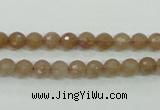 CBQ211 15.5 inches 6mm faceted round strawberry quartz beads