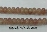 CBQ220 15.5 inches 5*8mm rondelle strawberry quartz beads