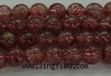 CBQ311 15.5 inches 6mm round natural strawberry quartz beads